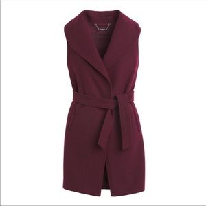 NWT White House Black Market Sleeveless Wrap Coat